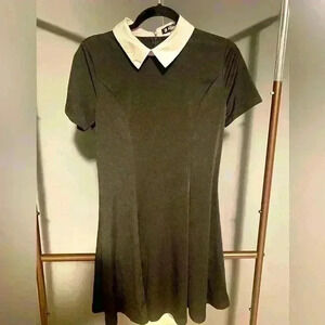 Women’s juniors Allegra K brand short black dress with white collar NWOT size‎ S